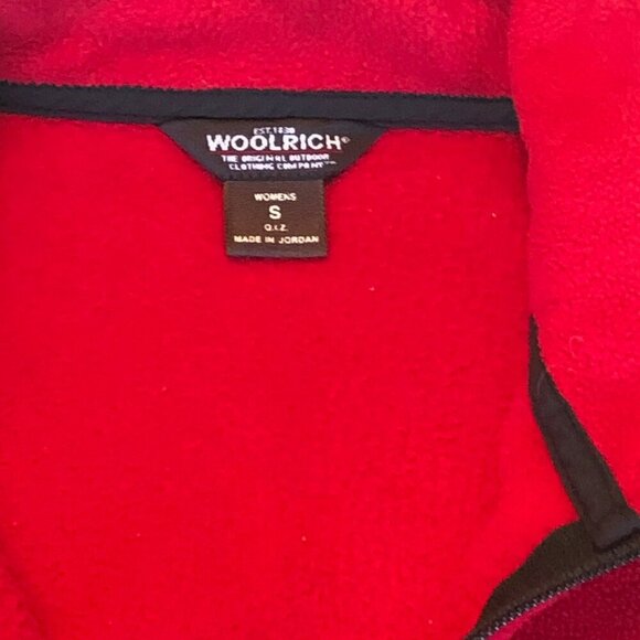 Woolrich Women's Fleece Vest Size Small Red Full Zip - Picture 3 of 7